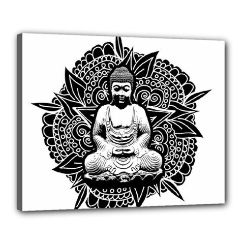 Ornate Buddha Canvas 20  X 16  by Valentinaart