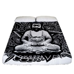 Ornate Buddha Fitted Sheet (queen Size) by Valentinaart