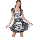 Ornate Buddha Cap Sleeve Dresses View1