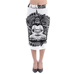 Ornate Buddha Midi Pencil Skirt by Valentinaart