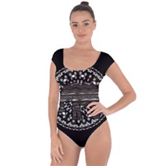 Ornate Mandala Elephant  Short Sleeve Leotard 