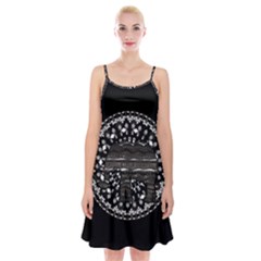 Ornate Mandala Elephant  Spaghetti Strap Velvet Dress by Valentinaart