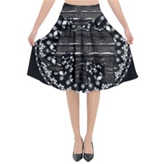 Ornate Mandala Elephant  Flared Midi Skirt