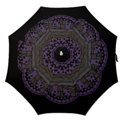 Ornate Mandala Elephant  Straight Umbrellas by Valentinaart