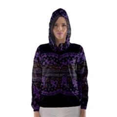 Ornate Mandala Elephant  Hooded Wind Breaker (women) by Valentinaart