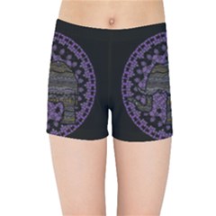 Ornate Mandala Elephant  Kids Sports Shorts