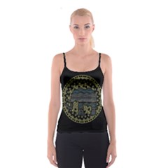 Ornate Mandala Elephant  Spaghetti Strap Top by Valentinaart