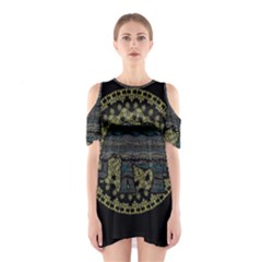 Ornate mandala elephant  Shoulder Cutout One Piece