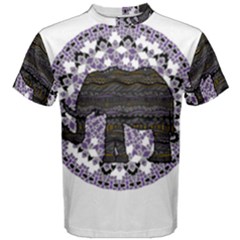 Ornate Mandala Elephant  Men s Cotton Tee by Valentinaart