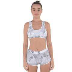 Beautiful Dolphin, Mandala Design Racerback Boyleg Bikini Set