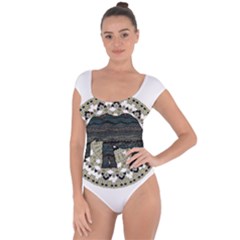 Ornate Mandala Elephant  Short Sleeve Leotard 