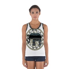 Ornate Mandala Elephant  Women s Sport Tank Top  by Valentinaart