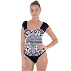 Ornate Mandala Elephant  Short Sleeve Leotard 