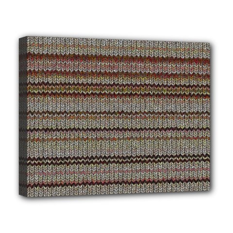 Stripy Knitted Wool Fabric Texture Deluxe Canvas 20  X 16   by BangZart