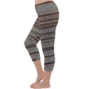 Stripy Knitted Wool Fabric Texture Capri Winter Leggings  View2