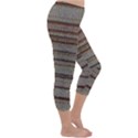 Stripy Knitted Wool Fabric Texture Capri Winter Leggings  View3