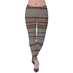 Stripy Knitted Wool Fabric Texture Velvet Leggings by BangZart