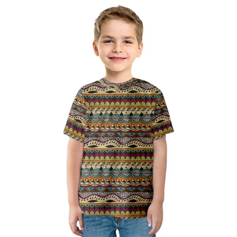 Aztec Pattern Kids  Sport Mesh Tee by BangZart