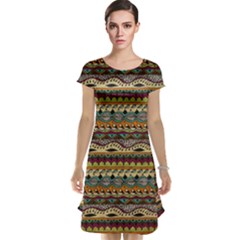 Aztec Pattern Cap Sleeve Nightdress by BangZart