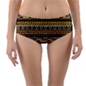 Aztec Pattern Reversible Mid-Waist Bikini Bottoms View1