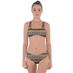 Aztec Pattern Criss Cross Bikini Set