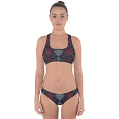 Wool Texture With Great Pattern Cross Back Hipster Bikini Set