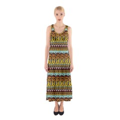 Bohemian Fabric Pattern Sleeveless Maxi Dress by BangZart