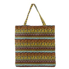 Bohemian Fabric Pattern Grocery Tote Bag by BangZart