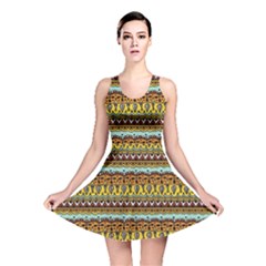 Bohemian Fabric Pattern Reversible Skater Dress by BangZart