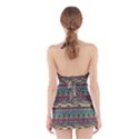 Aztec Pattern Cool Colors Halter Swimsuit Dress View2