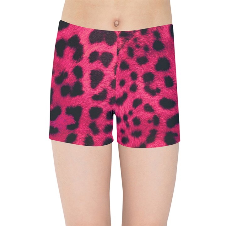 Leopard Skin Kids Sports Shorts