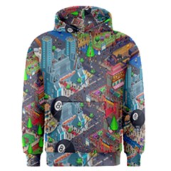 Pixel Art City Men s Pullover Hoodie by BangZart