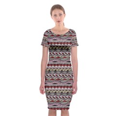 Aztec Pattern Patterns Classic Short Sleeve Midi Dress by BangZart