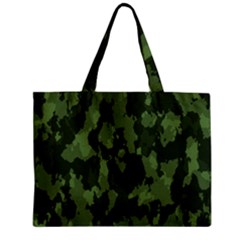 Camouflage Green Army Texture Zipper Mini Tote Bag by BangZart