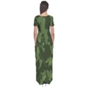 Camouflage Green Army Texture Short Sleeve Maxi Dress View2