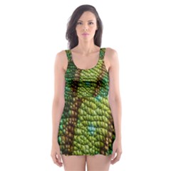 Chameleon Skin Texture Skater Dress Swimsuit by BangZart