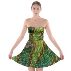 Chameleon Skin Texture Strapless Bra Top Dress by BangZart