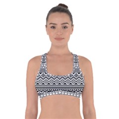 Aztec Pattern Design Cross Back Sports Bra