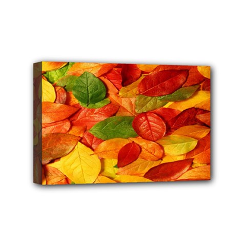 Leaves Texture Mini Canvas 6  X 4  by BangZart