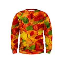 Leaves Texture Kids  Sweatshirt