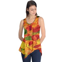 Leaves Texture Sleeveless Tunic by BangZart