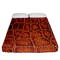 Crocodile Skin Texture Fitted Sheet (queen Size) by BangZart