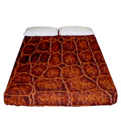 Crocodile Skin Texture Fitted Sheet (california King Size) by BangZart