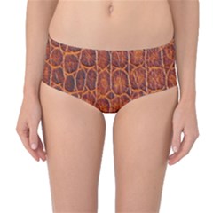 Crocodile Skin Texture Mid-waist Bikini Bottoms by BangZart