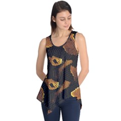 Gold Snake Skin Sleeveless Tunic by BangZart