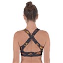 Gold Snake Skin Cross Back Sports Bra View2