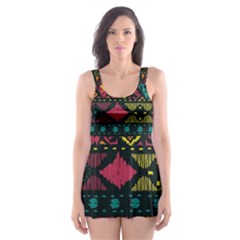 Bohemian Patterns Tribal Skater Dress Swimsuit by BangZart