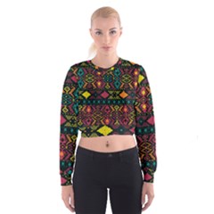 Bohemian Patterns Tribal Cropped Sweatshirt by BangZart