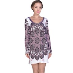 Ornate Mandala Long Sleeve Nightdress by Valentinaart