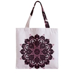 Ornate Mandala Zipper Grocery Tote Bag by Valentinaart